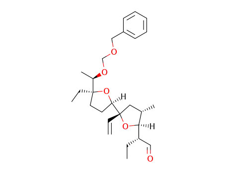 (2R)-2-<(2S,3S,5R)-5-<(2R,5S)-5-((1R)-1-Benzyloxymethoxyethyl)-5-ethyltetrahydrofur-2-yl>-5-ethenyl-3-methyltetrahydrofur-2-yl>butanal