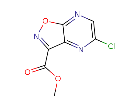 Molecular Structure of 1374986-05-6 (methyl-5-chloroisoxazolo[4,5-b]pyrazine-3-carboxylate)
