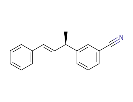 Molecular Structure of 1613507-32-6 ((R,E)-3-(4-phenylbut-3-en-2-yl)benzonitrile)