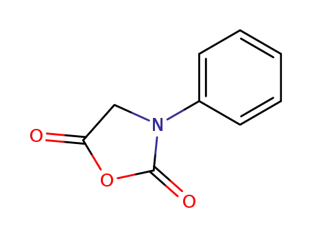 Molecular Structure of 490-56-2 (3-phenyl-1,3-oxazolidine-2,5-dione)