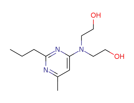 Molecular Structure of 22177-56-6 (2,2'-(6-methyl-2-propylpyrimidin-4-yl)iminodiethanol)