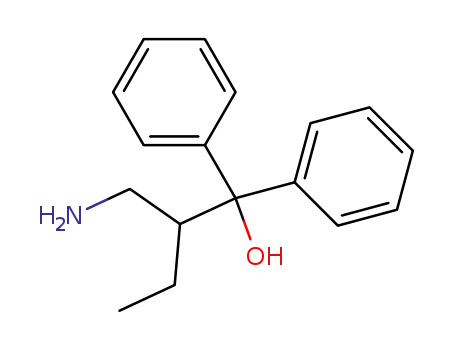 Molecular Structure of 22101-87-7 (alpha-[1-(aminomethyl)propyl]benzhydryl alcohol)