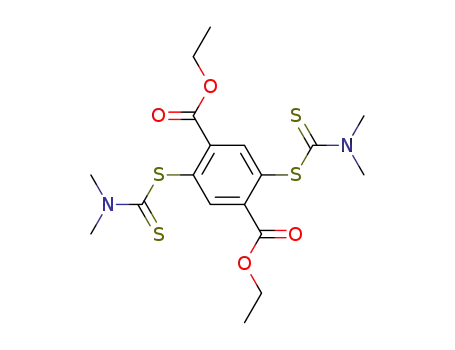 Molecular Structure of 25902-98-1 (2,5-bis(dimethylthiocarbamoylsulfanyl)terephthalic acid diethyl ester)