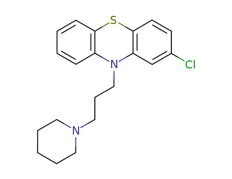 Molecular Structure of 95557-07-6 (10H-Phenothiazine, 2-chloro-10-[3-(1-piperidinyl)propyl]-)