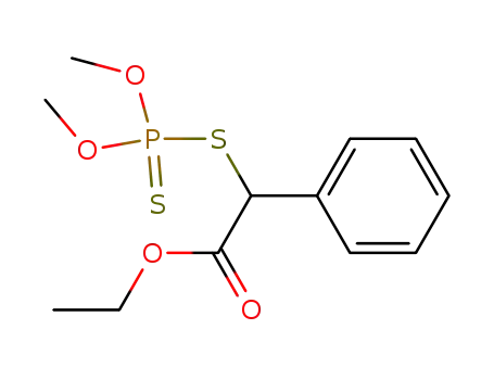 Benzeneacetic acid, alpha-((dimethoxyphosphinothioyl)thio)-, ethyl ester, (-)-
