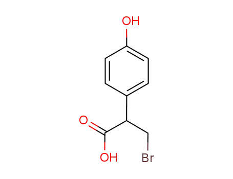 Molecular Structure of 948888-24-2 (3-bromo-2-(p-hydroxyphenyl) propionic acid)