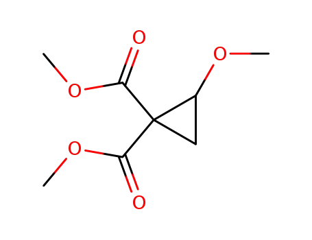 Molecular Structure of 104286-70-6 (1,1-Cyclopropanedicarboxylic acid, 2-methoxy-, dimethyl ester)