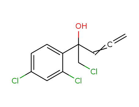 Molecular Structure of 1580443-85-1 (1-chloro-2-(2,4-dichlorophenyl)penta-3,4-dien-2-ol)