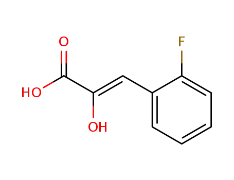 Molecular Structure of 207910-82-5 (2-Propenoic acid, 3-(2-fluorophenyl)-2-hydroxy-, (2Z)-)