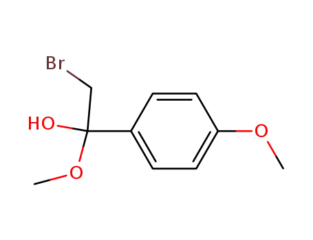 Molecular Structure of 119205-35-5 (4-methoxy-α-bromoacetophenone methyl hemiacetal)