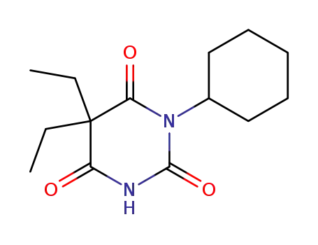 Molecular Structure of 22384-24-3 (1-cyclohexyl-5,5-diethylbarbituric acid)
