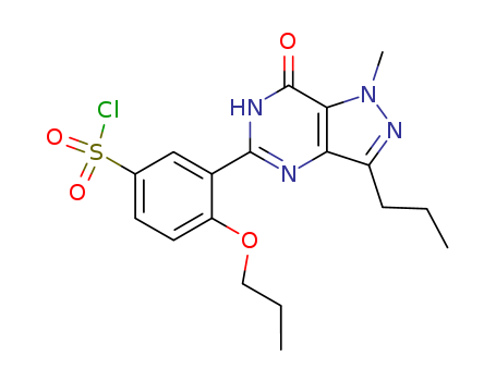 Benzenesulfonyl chloride, 3-(4,7-dihydro-1-methyl-7-oxo-3-propyl-1H-pyrazolo[4,3-d]pyrimidin-5-yl )-4-propoxy-