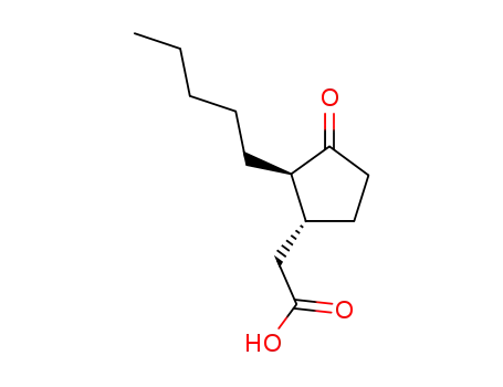 Molecular Structure of 98674-52-3 ([(1R,2R)-3-oxo-2-pentylcyclopentyl]acetic acid)