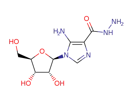 Molecular Structure of 98880-13-8 (5-Amino-1-(β-D-ribofuranosyl)imidazole-4-carboxylic Acid Hydrazide)