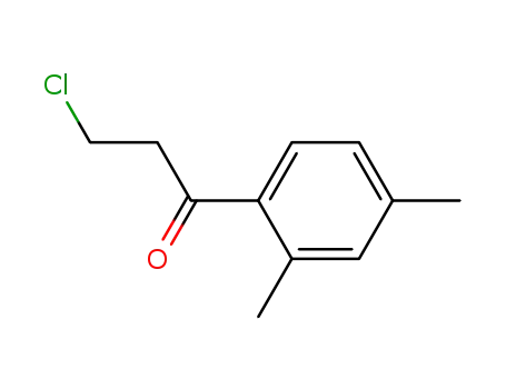Molecular Structure of 22422-22-6 (3-chloro-1-(2,4-dimethylphenyl)propan-1-one)
