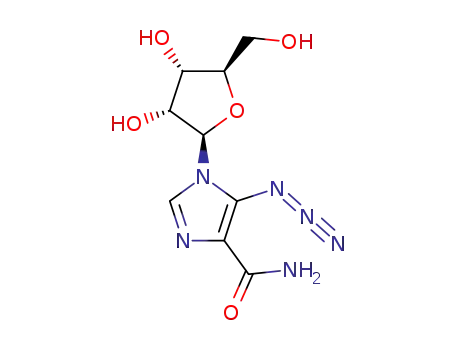 Molecular Structure of 129878-03-1 (5-azido-1-β-D-ribofuranosyl-1H-imidazole-4-carboxamide)
