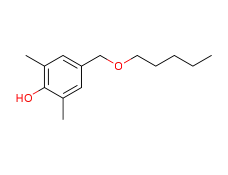 Molecular Structure of 134778-35-1 (2,6-dimethyl-4-(pentyloxymethyl)phenol)