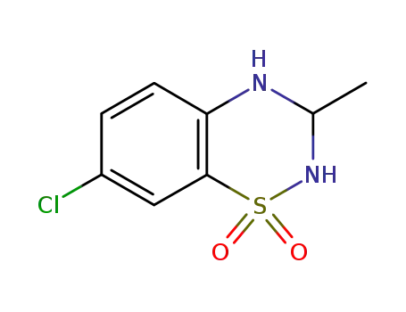 Molecular Structure of 163936-78-5 (7-chloro-3-methyl-3,4-dihydro-2H-1,2,4-benzothiadiazine 1,1-dioxide)