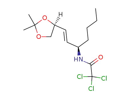 N-<(E)-(3R,4'S)-1-(2,2-dimethyl-1,3-dioxolane-4-yl)-hept-1-en-3-yl>-2,2,2-trichloroacetamide