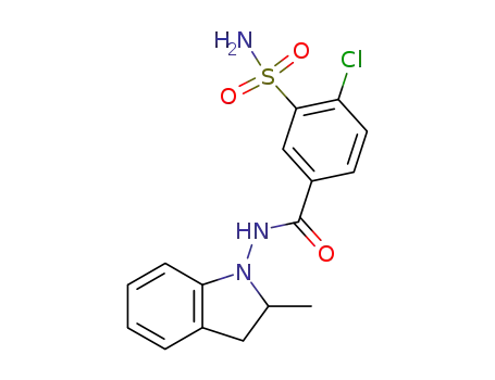 Molecular Structure of 77083-52-4 ((R)-Indapamide)