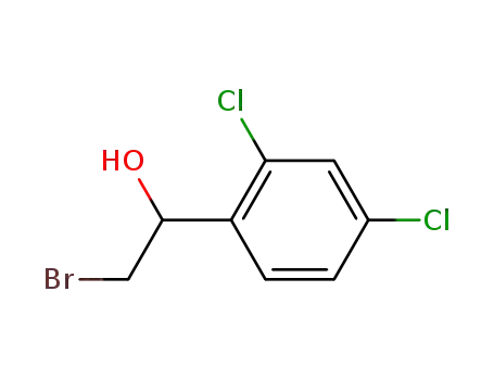 Molecular Structure of 53066-15-2 (2-bromo-1-(2,4-dichlorophenyl)ethanol)