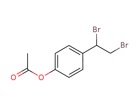 Molecular Structure of 360068-17-3 (4-(1,2-dibromoethyl)phenyl acetate)