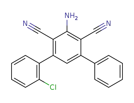 Molecular Structure of 77198-47-1 (2-amino-4-(2-chlorophenyl)-6-phenylbenzene-1,3-carbodinitrile)
