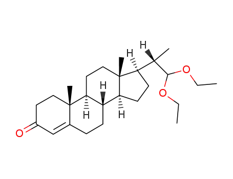 Molecular Structure of 76692-30-3 (3-Oxobisnor-4-cholenaldehyde diethyl acetal)