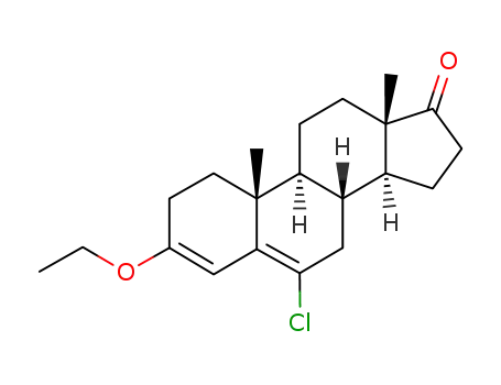 Molecular Structure of 71418-25-2 (6-Chloro-3-ethoxyandrosta-3,5-dien-17-on)
