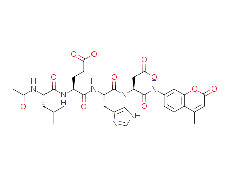 Molecular Structure of 292633-16-0 (AC-LEU-GLU-HIS-ASP-AMC)