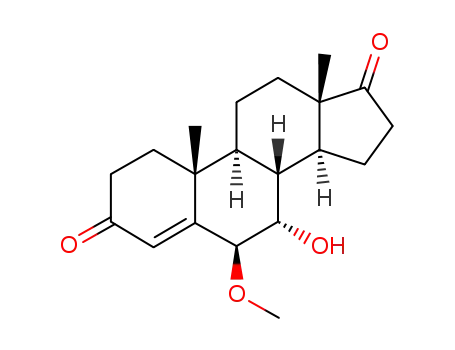 Molecular Structure of 102600-95-3 (6β-Methoxy-7α-hydroxy-androsten-(4)-dion-(3,17))