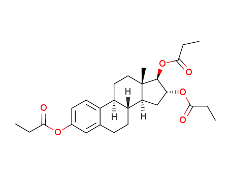 Molecular Structure of 2236-31-9 (estra-1,3,5(10)-triene-3,16alpha,17beta-triol tripropionate)