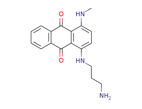 Molecular Structure of 22366-99-0 (1-[(3-aminopropyl)amino]-4-(methylamino)anthraquinone)