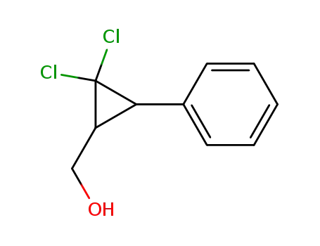 Molecular Structure of 72733-58-5 (Cyclopropanemethanol, 2,2-dichloro-3-phenyl-)