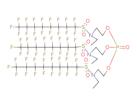 Molecular Structure of 2250-98-8 (N,N',N''-[phosphinylidynetris(oxyethane-2,1-diyl)]tris[N-ethylheptadecafluorooctane-1-sulphonamide])