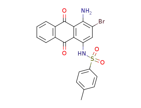 Molecular Structure of 26868-32-6 (N-(4-amino-3-bromo-9,10-dihydro-9,10-dioxo-1-anthryl)-4-methylbenzenesulphonamide)