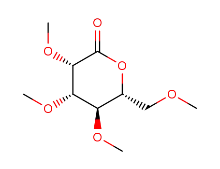 Molecular Structure of 51224-21-6 (2-O,3-O,4-O,6-O-Tetramethyl-D-mannonic acid δ-lactone)