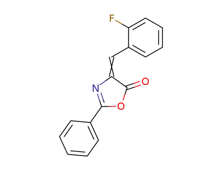 Molecular Structure of 397-60-4 (4-[(2-fluorophenyl)methylene]-2-phenyloxazol-5(4H)-one)