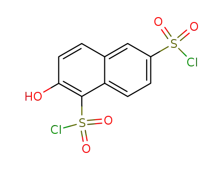 Molecular Structure of 500290-08-4 (2-hydroxy-naphthalene-1,6-disulfonyl chloride)