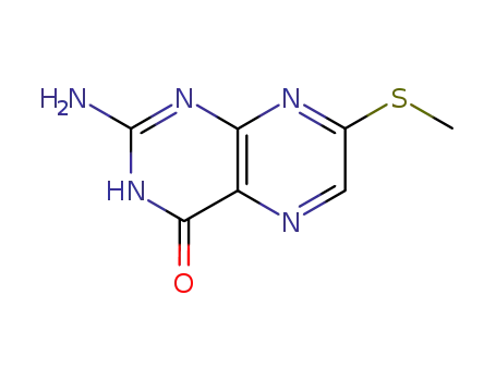 Molecular Structure of 113193-94-5 (4(1H)-Pteridinone, 2-amino-7-(methylthio)-)