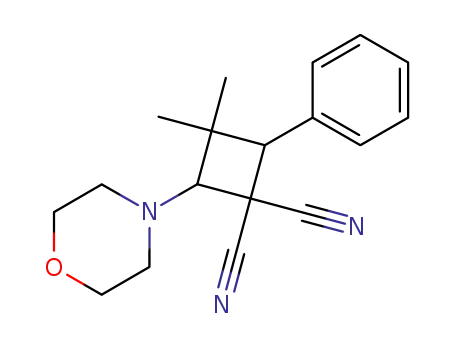 3,3-dimethyl-2-morpholin-4-yl-4-phenyl-cyclobutane-1,1-dicarbonitrile