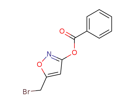 Molecular Structure of 73911-43-0 (3-Isoxazolol, 5-(bromomethyl)-, benzoate (ester))