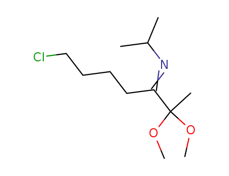 Molecular Structure of 163679-86-5 (N-(7-chloro-2,2-dimethoxy-3-heptylidene)isopropylamine)