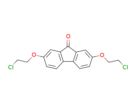 Molecular Structure of 28686-75-1 (2,7-bis(2-chloroethoxy)fluoren-9-one)