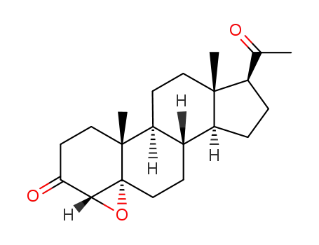 Molecular Structure of 17503-05-8 ((4alpha,5alpha)-4,5-epoxypregnane-3,20-dione)