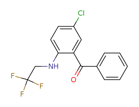 Molecular Structure of 22753-80-6 (5-chloro-2-[(2,2,2-trifluoroethyl)amino]benzophenone)
