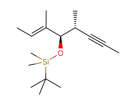 Molecular Structure of 936482-98-3 ((2E,4R,5R)-4-(tert-butyldimethylsilyloxy)-3,5-dimethyl-2-octen-6-yn)