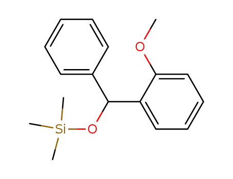 Molecular Structure of 76847-25-1 (Silane, [(2-methoxyphenyl)phenylmethoxy]trimethyl-)