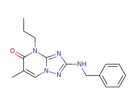 [1,2,4]Triazolo[1,5-a]pyrimidin-5(4H)-one,
6-methyl-2-[(phenylmethyl)amino]-4-propyl-