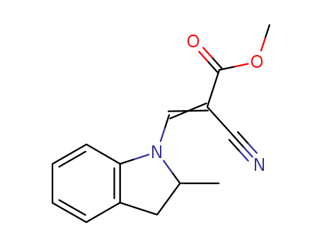 2-Propenoic acid,2-cyano-3-(2,3-dihydro-2-methyl-1H-indol-1-yl)-, methyl ester